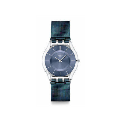 Montre SWATCH essentials homme bracelet acier inoxydable bleu - vue 1
