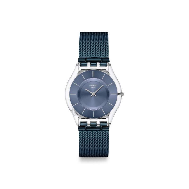 Montre SWATCH essentials homme bracelet acier inoxydable bleu - vue 1