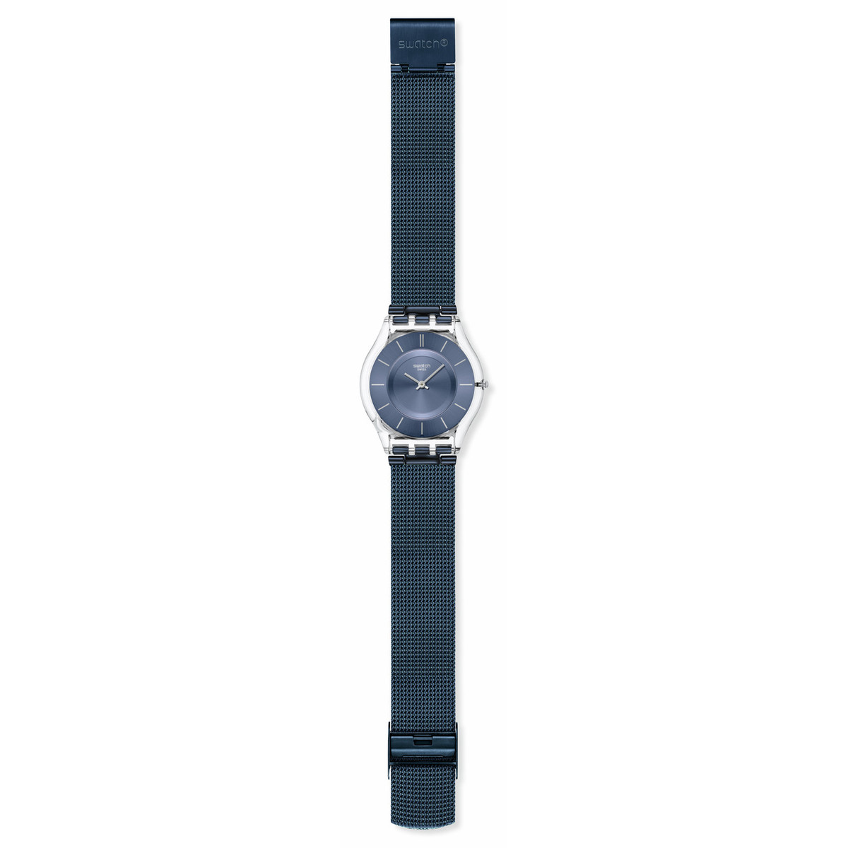 Montre SWATCH essentials homme bracelet acier inoxydable bleu - vue D1