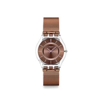 Montre SWATCH essentials homme bracelet acier inoxydable brun