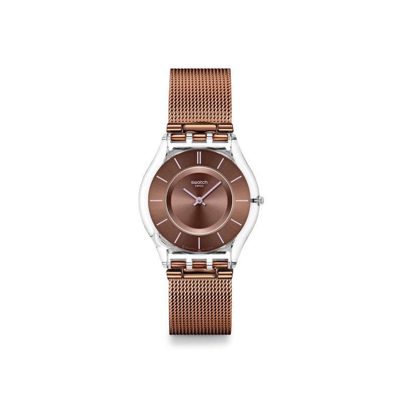 Montre SWATCH essentials homme bracelet acier inoxydable brun - vue 1