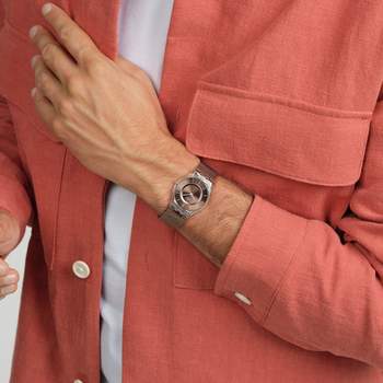 Montre SWATCH essentials homme bracelet acier inoxydable brun