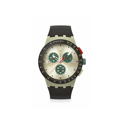 Montre SWATCH essentials homme bracelet silicone brun - vue 1