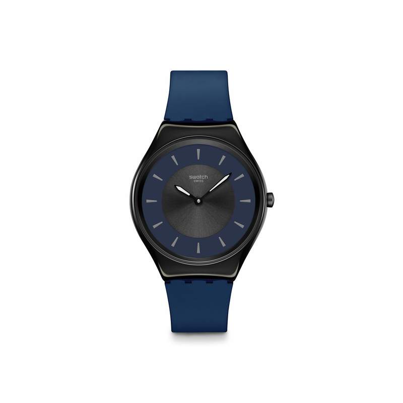 Montre SWATCH holiday collection homme bracelet silicone bleu - vue 1
