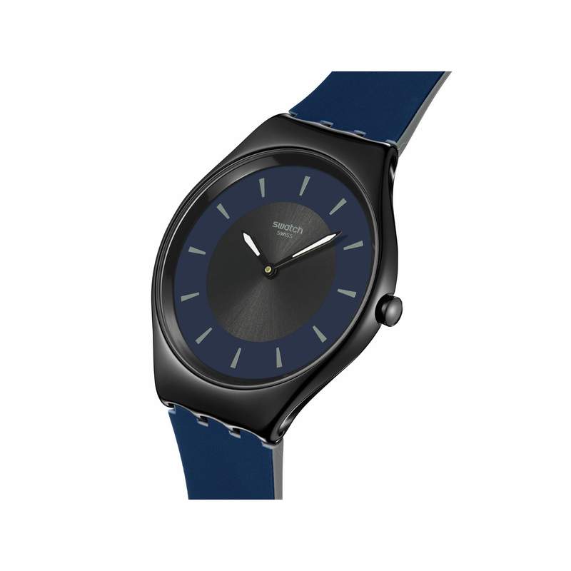 Montre SWATCH holiday collection homme bracelet silicone bleu - vue 2