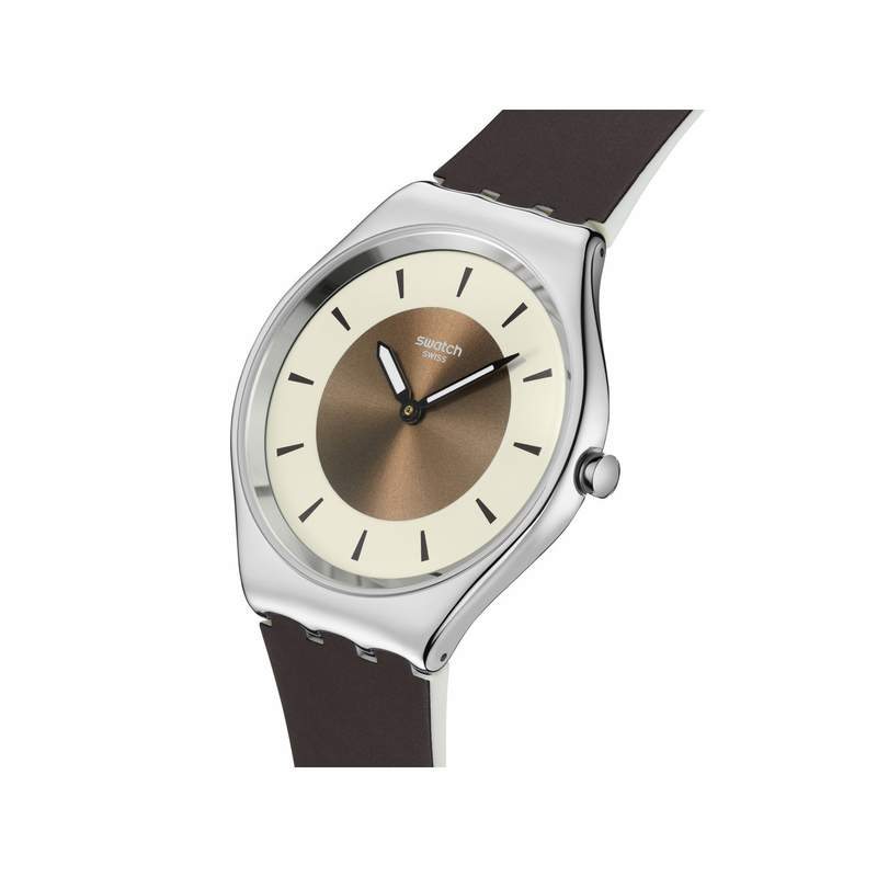 Montre SWATCH holiday collection homme bracelet silicone brun - vue 2