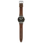 Montre SWATCH holiday collection homme bracelet cuir animal brun - vue D1