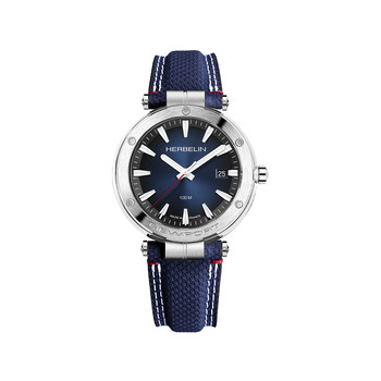 MICHEL HERBELIN Newport herenhorloge met blauwe band