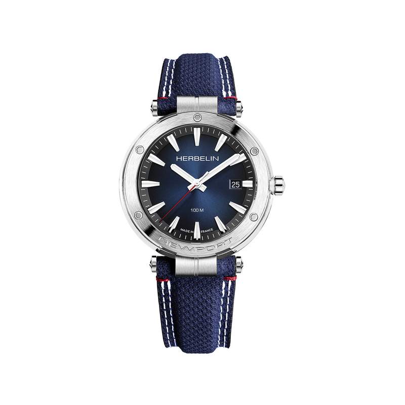 Montre MICHEL HERBELIN newport homme bracelet bleu - vue 1