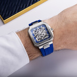 Montre MICHEL HERBELIN cap camarat homme bracelet caoutchouc - vue porté 1