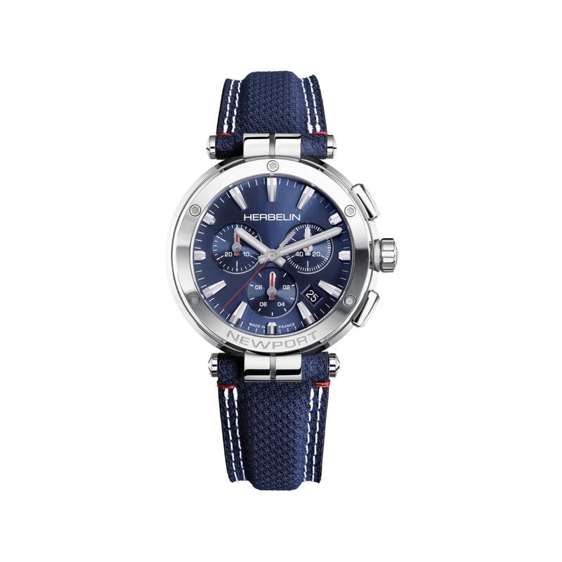 Montre MICHEL HERBELIN newport homme bracelet bleu - vue 1