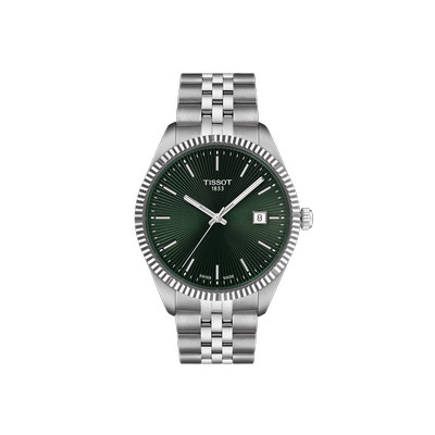 Montre TISSOT T-CLASSIC BALLADE homme cadran vert bracelet acier inoxydable