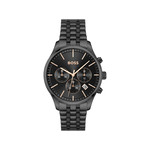 Montre BOSS Avery homme noir bracelet acier noir - vue 1