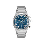 Montre BOSS Candor Chrono homme cadran bleu bracelet acier - vue 1
