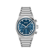 Montre BOSS Candor Chrono homme cadran bleu bracelet acier