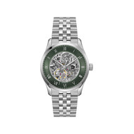 Montre BOSS Principle Skeleton homme cadran vert bracelet acier