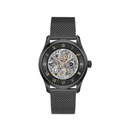 Montre BOSS Principle Skeleton homme noir bracelet milanais