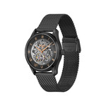 Montre BOSS Principle Skeleton homme noir bracelet milanais - vue 2