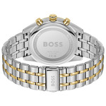 Montre BOSS Skytraveller homme cadran bleu bracelet acier doré et gris - vue 3