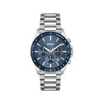 Montre BOSS Strike homme cadran bleu bracelet acier - vue 1