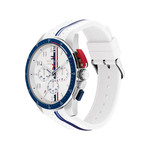 Montre TOMMY HILFIGER Bank homme blanc bracelet silicone - vue 2