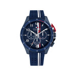 Montre TOMMY HILFIGER Bank bleu homme bracelet silicone - vue 1
