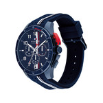 Montre TOMMY HILFIGER Bank bleu homme bracelet silicone - vue 2