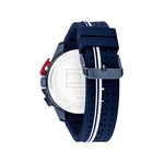 Montre TOMMY HILFIGER Bank bleu homme bracelet silicone - vue 3