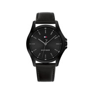 Montre TOMMY HILFIGER Bruce homme noir bracelet cuir