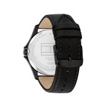Montre TOMMY HILFIGER Bruce homme noir bracelet cuir - vue 3