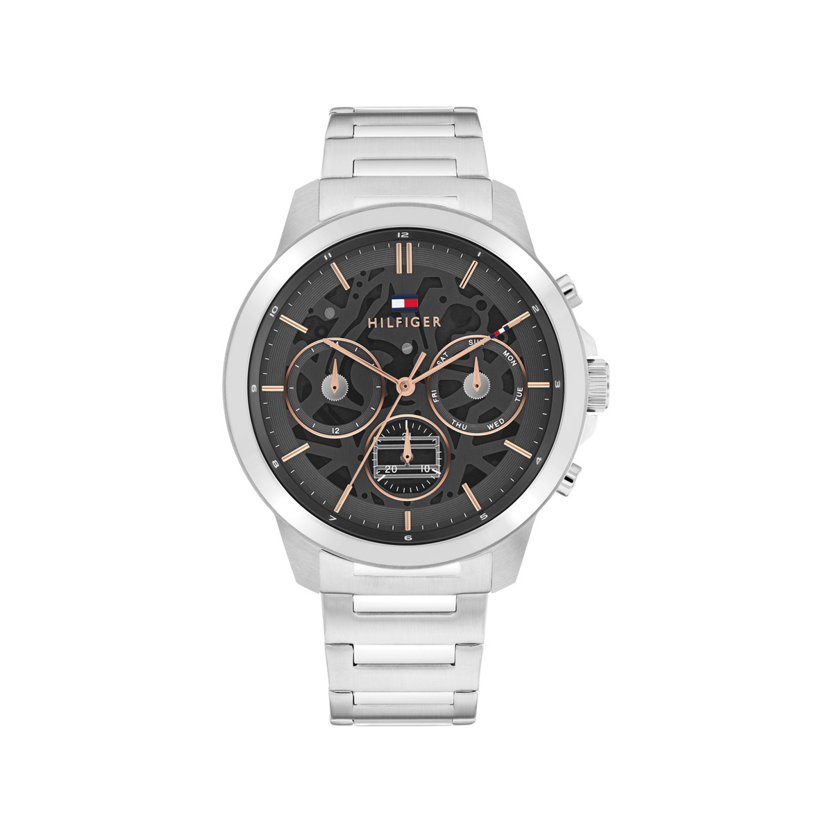 Montre TOMMY HILFIGER Henry homme cadran gris bracelet acier