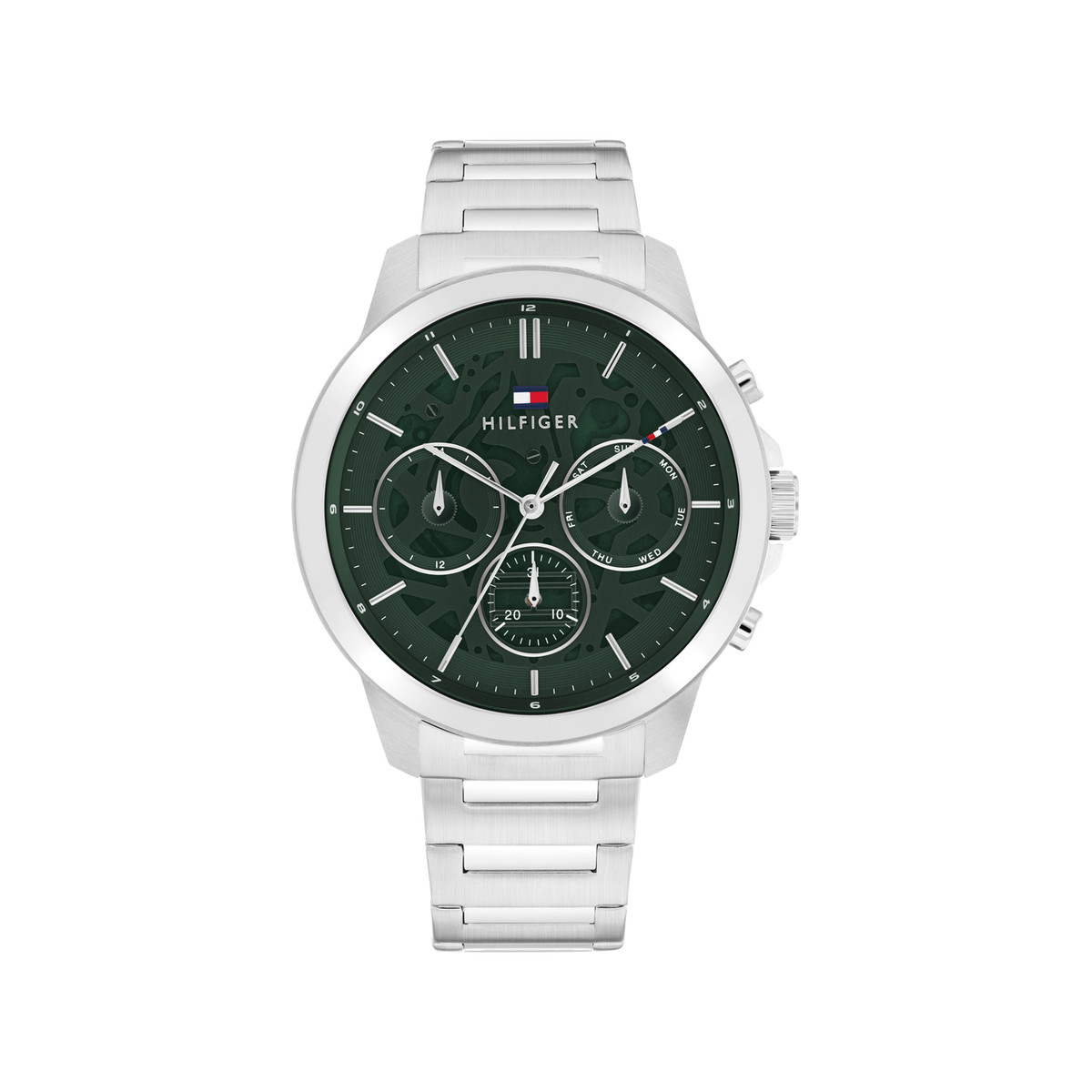 Montre TOMMY HILFIGER Henry homme cadran vert bracelet acier