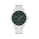 Montre TOMMY HILFIGER Henry homme cadran vert bracelet acier - vue 1