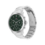 TOMMY HILFIGER Henry herenhorloge met groene wijzerplaat en roestvrijstalen armband - bekijk 2