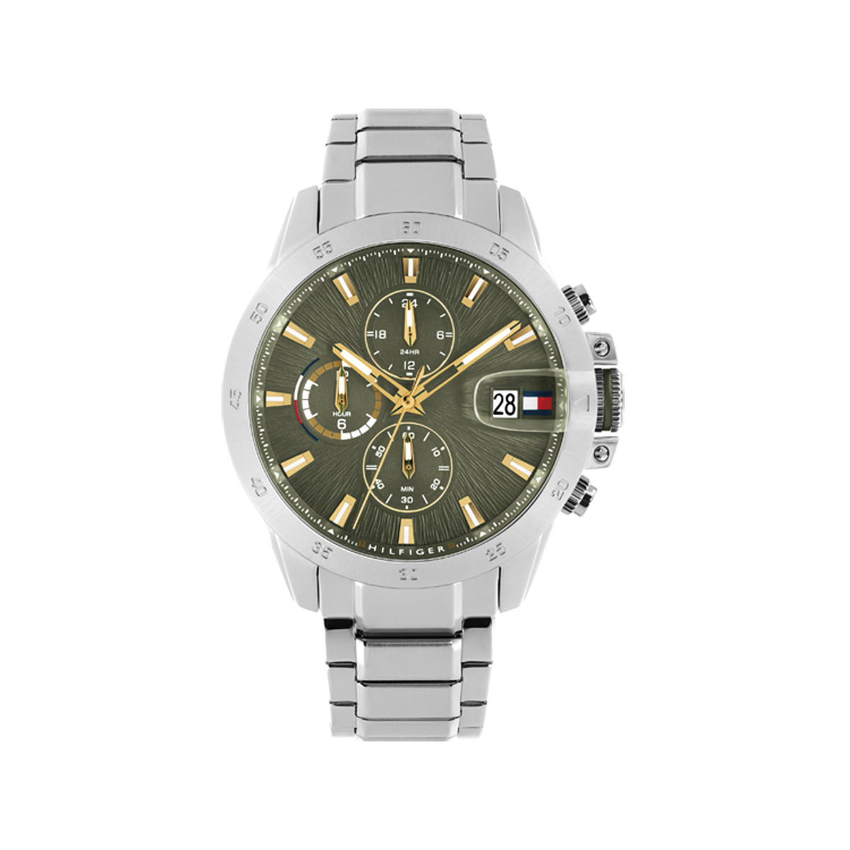 Montre TOMMY HILFIGER Jameson homme cadran vert bracelet acier