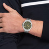 Montre TOMMY HILFIGER Jameson homme cadran vert bracelet acier - vue Vporté 1