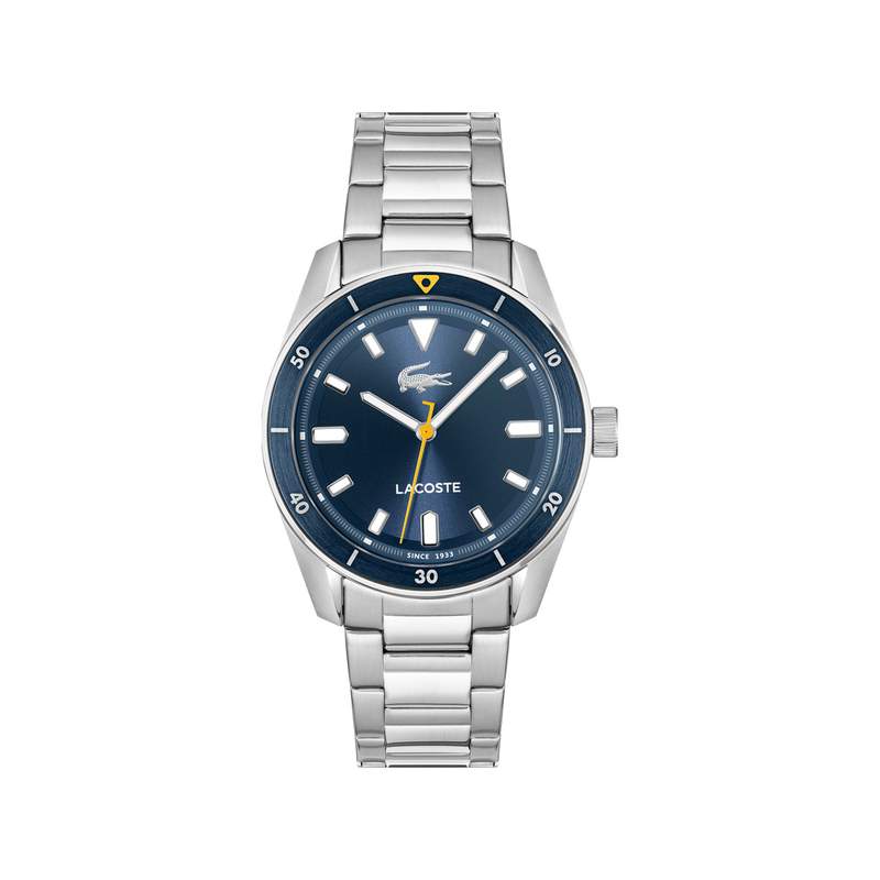 Montre LACOSTE boston homme cadran bleu bracelet acier - vue 1