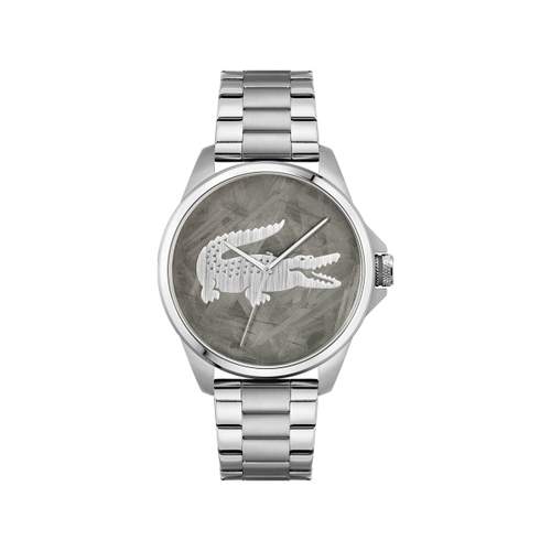LACOSTE le croc herenhorloge van staal