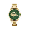 Montre LACOSTE le croc homme acier doré jaune cadran vert - vue V1