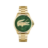 Montre LACOSTE le croc homme acier doré jaune cadran vert