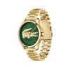 Montre LACOSTE le croc homme acier doré jaune cadran vert - vue V2