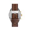 Montre DIESEL spiked homme bracelet cuir marron - vue V3