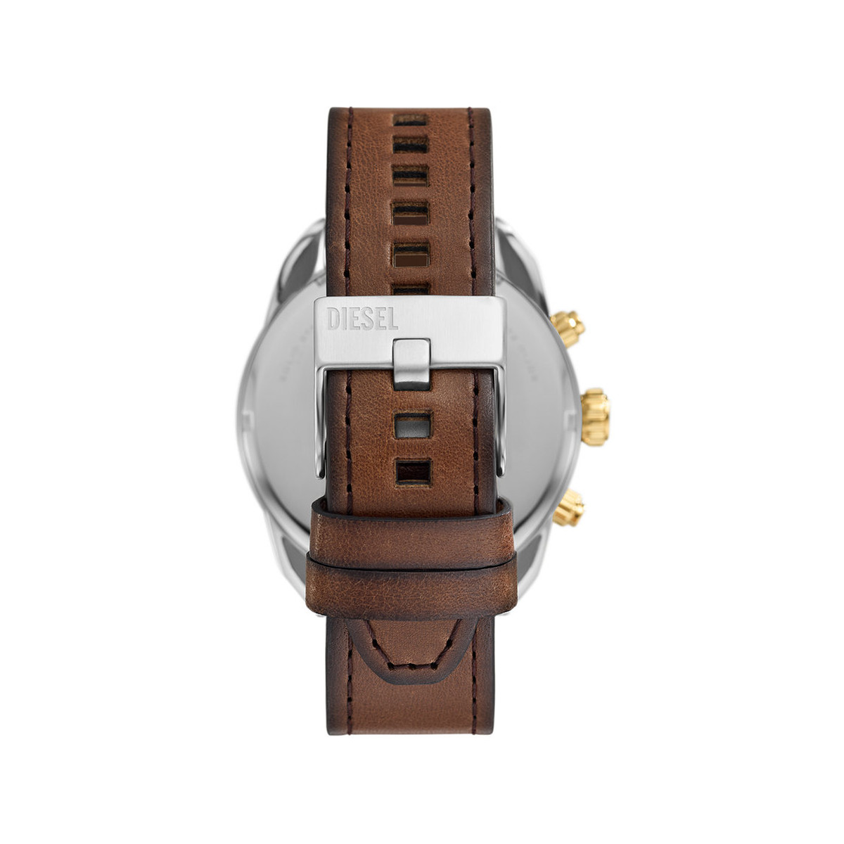 Montre DIESEL spiked homme bracelet cuir marron - vue 3