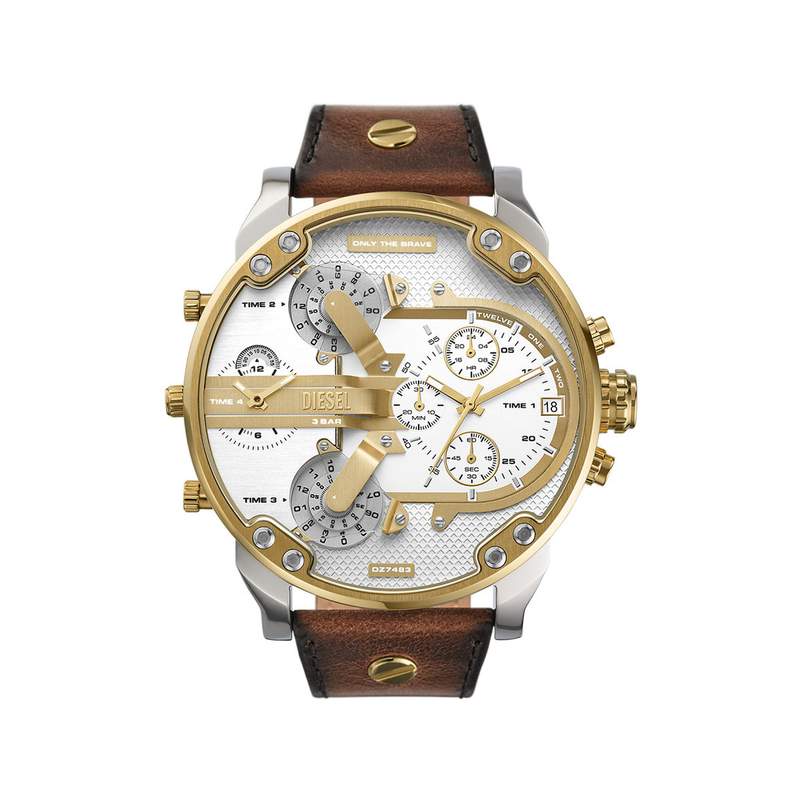 Montre DIESEL mr. daddy 2.0 homme bracelet cuir marron - vue 1