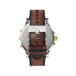 Montre DIESEL mr. daddy 2.0 homme bracelet cuir marron - vue 3