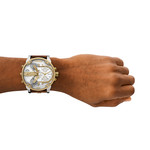 Montre DIESEL mr. daddy 2.0 homme bracelet cuir marron - vue porté 2