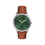 Montre FOSSIL minimalist homme bracelet cuir marron - vue 1