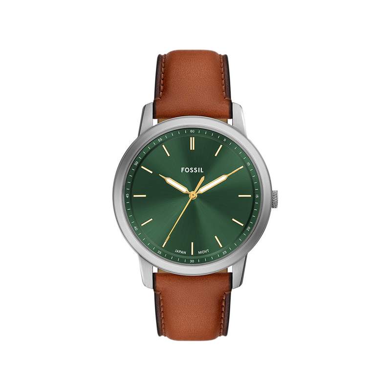 Montre FOSSIL minimalist homme bracelet cuir marron - vue 1