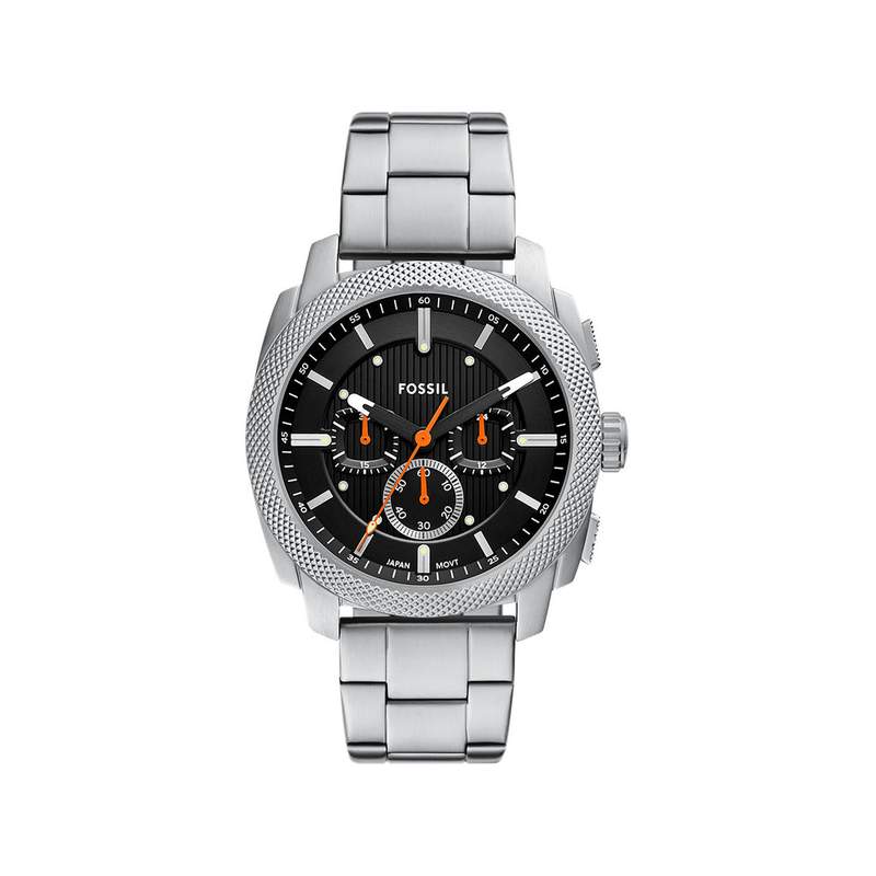 Montre FOSSIL machine homme bracelet acier inoxydable argent - vue 1