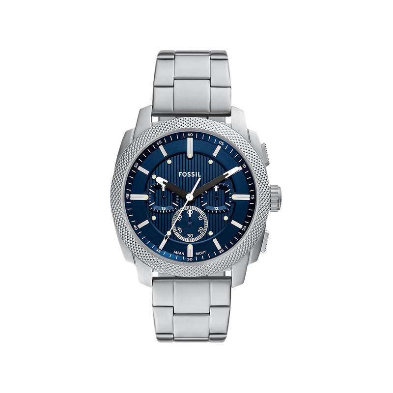 Montre FOSSIL machine homme bracelet acier inoxydable argent - vue 1